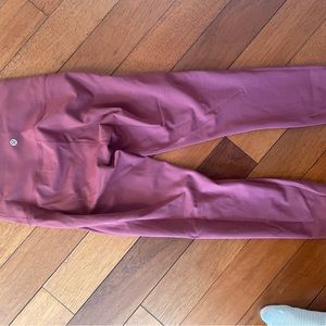 Dusty pink lululemon leggings wundertrain